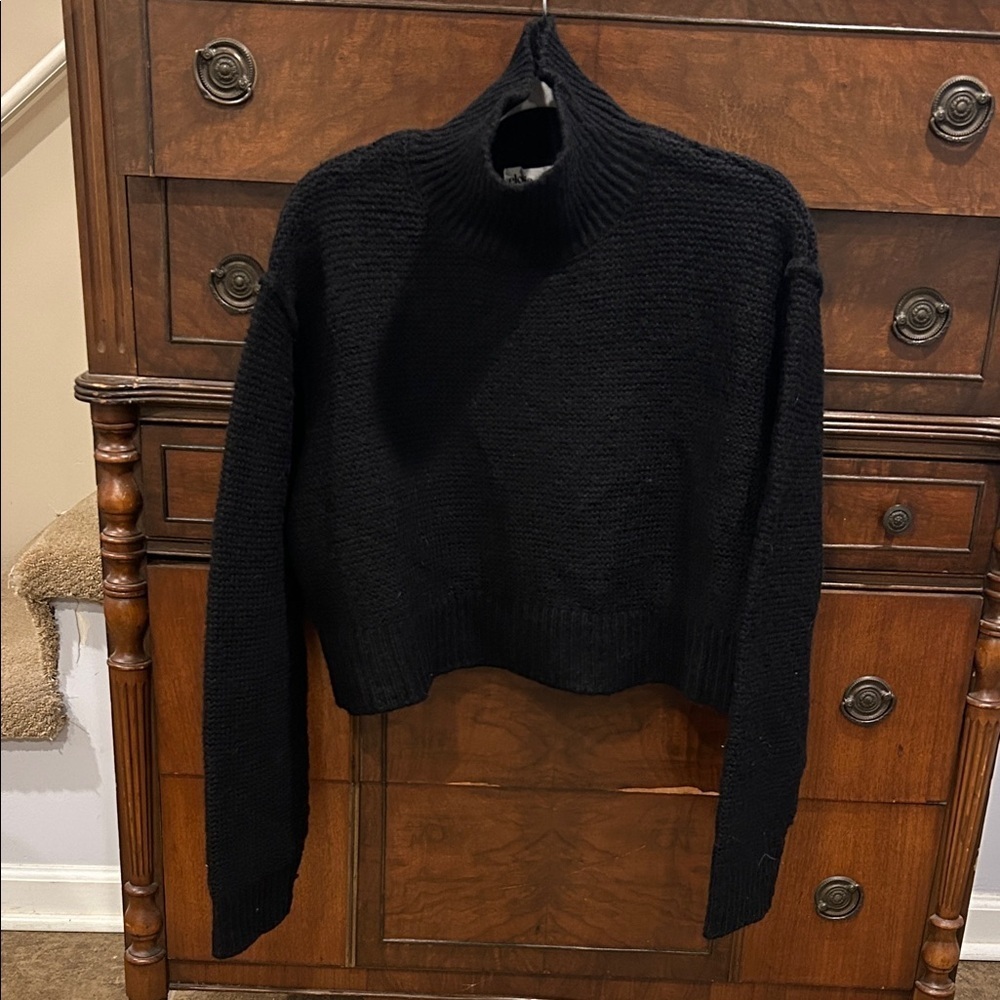 Elodie Black Chunky Turtleneck Sweater